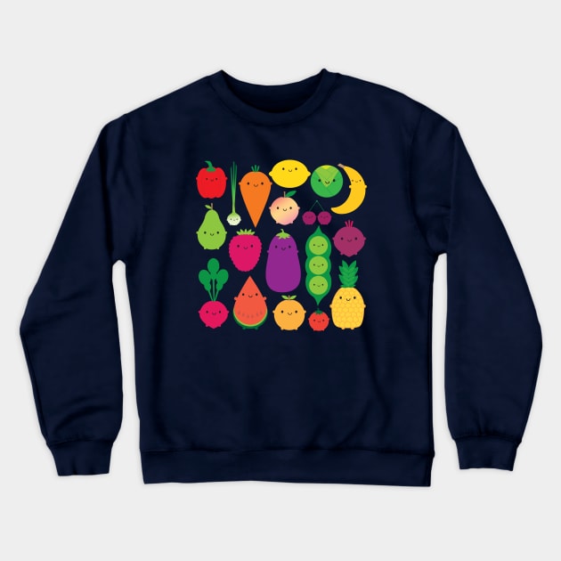 5 A Day Fruit & Vegetables Crewneck Sweatshirt by marcelinesmith